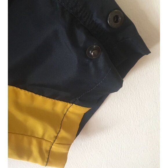 Vtg Hilfiger Tommy Jeans Spell Out Nylon Zipper Jacket Navy Yellow XL - Picture 8 of 12